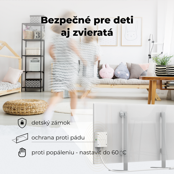Inteligentný a úsporný ohrievač AENO Premium Eco – biely