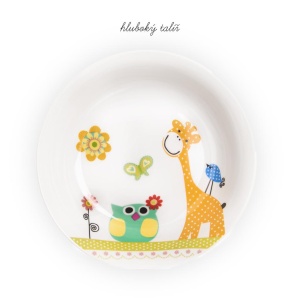 Detská jedálenská súprava s motívom žirafa – porcelánová 3 ks